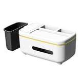 Maxbell Maxbell Facial Tissue Storage Box Napkin Holder Desk Organizer White And Trash Can