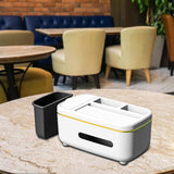 Maxbell Maxbell Facial Tissue Storage Box Napkin Holder Desk Organizer White And Trash Can