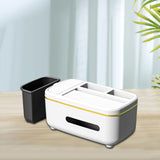 Maxbell Maxbell Facial Tissue Storage Box Napkin Holder Desk Organizer White And Trash Can