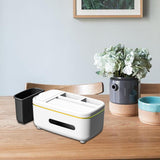 Maxbell Maxbell Facial Tissue Storage Box Napkin Holder Desk Organizer White And Trash Can