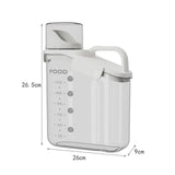 Maxbell Cereal Storage Container Food Dispenser Pour for Pantry Baking Supply White