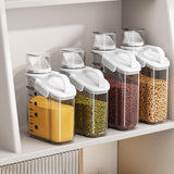 Maxbell Cereal Storage Container Food Dispenser Pour for Pantry Baking Supply White