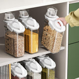 Maxbell Cereal Storage Container Food Dispenser Pour for Pantry Baking Supply White