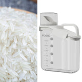 Maxbell Cereal Storage Container Food Dispenser Pour for Pantry Baking Supply White