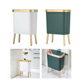 Maxbell Maxbell Creative Trash Can 15L Garbage Can Rubbish Bin with Lid for Bedroom Corner White