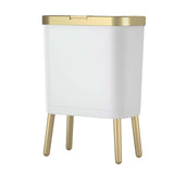 Maxbell Maxbell Creative Trash Can 15L Garbage Can Rubbish Bin with Lid for Bedroom Corner White