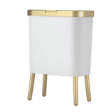 Maxbell Maxbell Creative Trash Can 15L Garbage Can Rubbish Bin with Lid for Bedroom Corner White