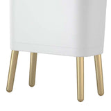 Maxbell Maxbell Creative Trash Can 15L Garbage Can Rubbish Bin with Lid for Bedroom Corner White