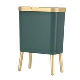 Maxbell Maxbell Creative Trash Can 15L Garbage Can Rubbish Bin with Lid for Bedroom Corner Green
