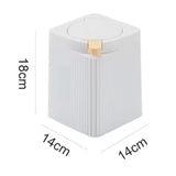 Maxbell Maxbell Desktop Waste Garbage Bin Durable Portable Waste Basket for Kitchen Bedroom White