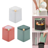 Maxbell Maxbell Desktop Waste Garbage Bin Durable Portable Waste Basket for Kitchen Bedroom White