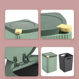 Maxbell Maxbell Desktop Waste Garbage Bin Durable Portable Waste Basket for Kitchen Bedroom Green