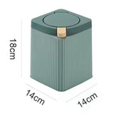 Maxbell Maxbell Desktop Waste Garbage Bin Durable Portable Waste Basket for Kitchen Bedroom Green