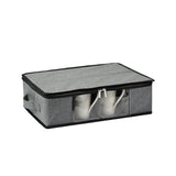 Maxbell Maxbell Storage Containers Chest High Capacity with Handles Grey Clear Windows