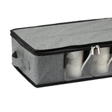 Maxbell Maxbell Storage Containers Chest High Capacity with Handles Grey Clear Windows