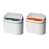Maxbell Maxbell Multifunctional Desktop Trash Can with Lid for Tabletop Countertop Bedroom white