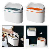 Maxbell Maxbell Multifunctional Desktop Trash Can with Lid for Tabletop Countertop Bedroom white