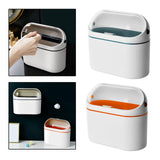 Maxbell Maxbell Multifunctional Desktop Trash Can with Lid for Tabletop Countertop Bedroom white