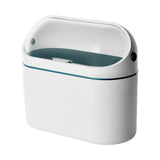 Maxbell Maxbell Multifunctional Desktop Trash Can with Lid for Tabletop Countertop Bedroom white