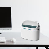 Maxbell Maxbell Multifunctional Desktop Trash Can with Lid for Tabletop Countertop Bedroom white