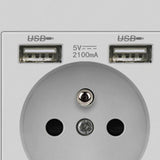 Maxbell Maxbell Wall USB Power Socket Charging Port Socket with USB for Household Appliances White