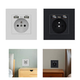 Maxbell Maxbell Wall USB Power Socket Charging Port Socket with USB for Household Appliances White