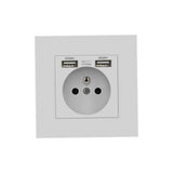 Maxbell Maxbell Wall USB Power Socket Charging Port Socket with USB for Household Appliances White