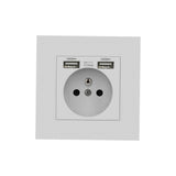 Maxbell Maxbell Wall USB Power Socket Charging Port Socket with USB for Household Appliances White