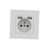 Maxbell Maxbell Wall USB Power Socket Charging Port Socket with USB for Household Appliances White