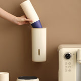 Maxbell Cup Dispenser Disposable Cup Organizer Pull Type 40 Cups for Offices Kitchen Beige