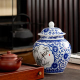 Maxbell Vintage Style Tea Canister with Lid 900ml Multiuse for Countertop Pantry