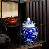 Maxbell Vintage Style Tea Canister with Lid 900ml Multiuse for Countertop Pantry