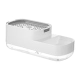 Maxbell Maxbell Soap Pump Dispenser Caddy Organizer Large Capacity Draining Tray for Kitchen White