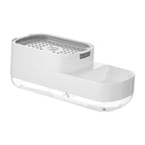 Maxbell Maxbell Soap Pump Dispenser Caddy Organizer Large Capacity Draining Tray for Kitchen White