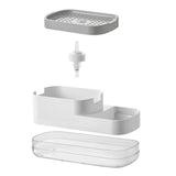 Maxbell Maxbell Soap Pump Dispenser Caddy Organizer Large Capacity Draining Tray for Kitchen White