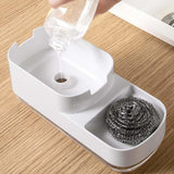 Maxbell Maxbell Soap Pump Dispenser Caddy Organizer Large Capacity Draining Tray for Kitchen White