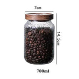 Maxbell Maxbell Airtight Storage Jar Cookie Jar with Lid Container Glass for Home Kitchen 700ml