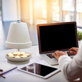 Maxbell Maxbell Heater Lamp Light Warmer Tea Light for Living Room Cafe Birthday Gifts White