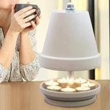 Maxbell Maxbell Heater Lamp Light Warmer Tea Light for Living Room Cafe Birthday Gifts White