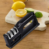 Maxbell Knife Sharpener Tool Coarse Fine Polishing Sharpening Slot Kitchen Tool Black