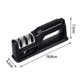 Maxbell Knife Sharpener Tool Coarse Fine Polishing Sharpening Slot Kitchen Tool Black