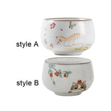 Maxbell Maxbell Creative Ceramic Tea Cup Pretty Beautiful Ceramic Mugs for Living Room style A