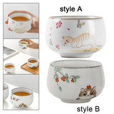 Maxbell Maxbell Creative Ceramic Tea Cup Pretty Beautiful Ceramic Mugs for Living Room style A