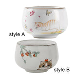 Maxbell Maxbell Creative Ceramic Tea Cup Pretty Beautiful Ceramic Mugs for Living Room style A