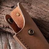 Maxbell Universal Knife Sheath Durable PU Leather Foldable for Chef Knife B