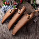Maxbell Universal Knife Sheath Durable PU Leather Foldable for Chef Knife B