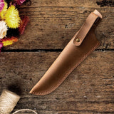 Maxbell Universal Knife Sheath Durable PU Leather Foldable for Chef Knife B