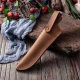 Maxbell Universal Knife Sheath Durable PU Leather Foldable for Chef Knife B