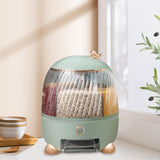 Maxbell Maxbell Rotating Rice Storage Container Cereal Dispenser for Kitchen Cupboard Flour Green