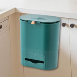 Maxbell Maxbell Multipurpose Trash Bin 9L Hanging Waste Can for Toilet Living Room Dormitory Green